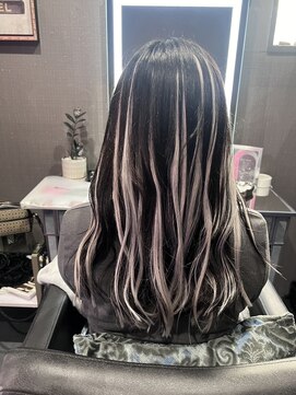 ヴィアンジュ(viange) #シールエクステ#シルバーアッシュ#ハイライト風