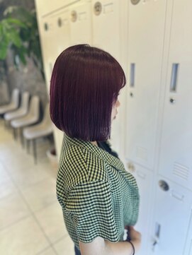 レム 泉中央店(L.E.M) ボブ × チェリーレッド