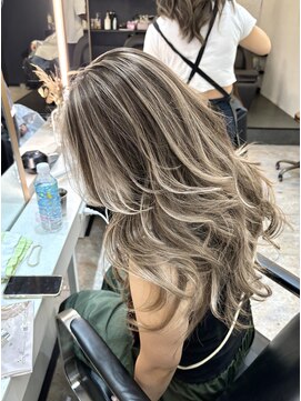 ブレンド 渋谷(BLend) 前髪アンブレラカラーこなれミディイメチェンウェーブパーマ