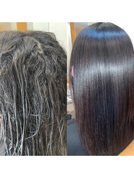 スリーク(SLEEK) 髪質改善【縮毛矯正】SLEEK式 ビフォーアフター 表面