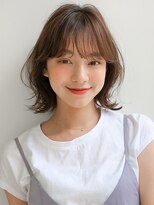 前髪 外ハネボブ ワイドバング イメチェン 美髪"