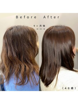 ムーン(moon) 【40代ケア9ヶ月の変化】ダメージパサつきに頭皮&髪質改善
