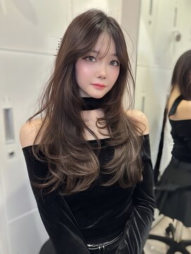 ロンドガーネット 池袋(Lond garnet) ワイドバングイメチェン美髪外ハネボブ+レイヤーカット韓国/池袋