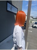 ブリーチありオレンジカラー