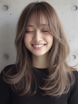 トゥルートラスト 和戸店(True Trust)&nbsp;大人可愛い セミロング×レイヤー×ピンクベージュ