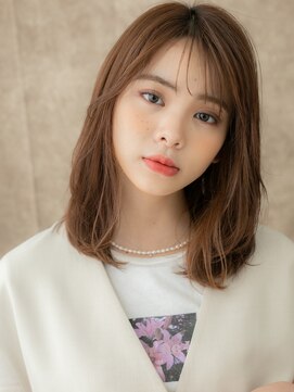 カバーヘア 上尾西口店(COVER HAIR) シースルーバングブリーチなしミディアムレイヤーX上尾20代30代