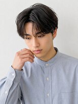 ソアメンズ 渋谷(soar men's)&nbsp;メンズカットセンターパート黒髪束感清潔感毛流れ小顔秋カラー