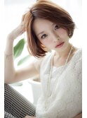 【銀座】Beauty&Care CALON/クール系ボブのベージュアッシュ