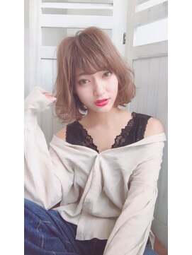 ミリム 栄矢場町店(MIRiM) 【MUSE】大人かわいいゆるふわハニーヘアロブ
