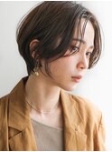 ミディアムヘア/暗めカラー/グランマッシュ/銀座