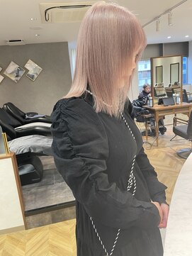 ロンド レア 天神大名店(Lond Le’a) ミルクティーベージュ/ダブルカラー/ケアブリーチ/くびれヘア