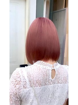 ナンバー アンフィール 渋谷(N° anfeel) 【HIKARU】@hikaru_cut ハイトーンコットンピンクさらツヤロング