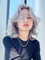 アルバム 池袋(ALBUM) ギャルスタイル_グレージュカラーボブウルフココアベージュ_9314