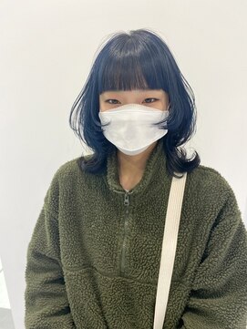 ギグスダブル 栄店(gigs double) マッシュミディアムウルフ/ブルー