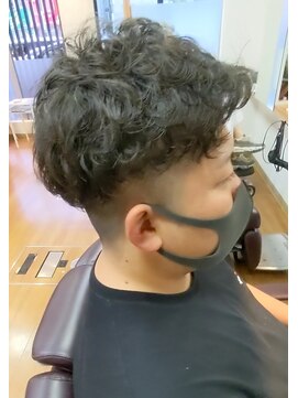 ブルブンガ(Berbunga) 【かき上げ韓国マッシュ】くせ毛風パーマ×ニュアンスマッシュ