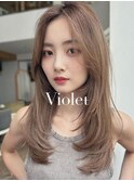 ブリーチなしレイヤーカットロングレイヤー内巻きレイヤー