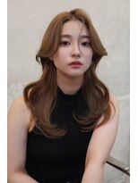 アンジェリカラボ 梅田店(ANGELICA LABO)&nbsp;トレンドレイヤー×韓国ヘア×くびれ巻き×ちょろバング♪川又