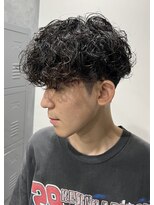 ネクストフォーヘアー(NEXT for hair) 波巻きパーマ　刈り上げマッシュ