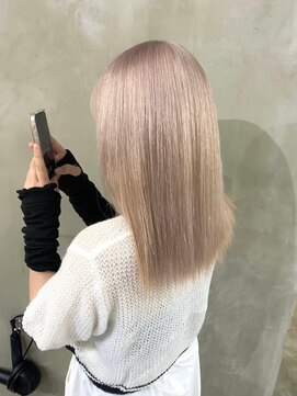 ゲーム 渋谷店(GAME) ダブルカラーミルクティーベージュカラーケアブリーチ韓国ボブ