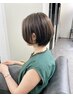 【白髪染め】カット＋根本の白髪染め(リタッチ)＋クイックトリートメント