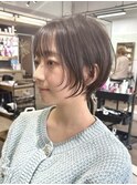 熊本ショート　顔周りレイヤー　熊本美容室　上通り　髪質改善