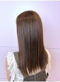 【極ストレート×透明感ブラウン】ツヤ髪はやっぱり最強!