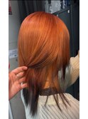 オレンジ×ブラウン