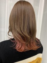 ルノン(LUNON) アプリコットオレンジくびれヘアハイライトカラー熊本