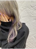 ホワイトベージュ × ペールパープル 【ブリーチ２回】