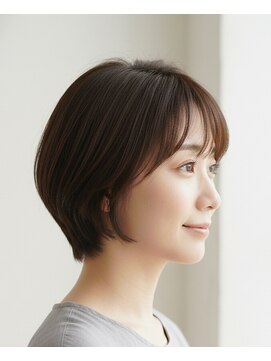 ペンシエロ(Pensiero) ショートボブ×明るい白髪染めミネラルカラー