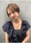 丸みショートボブ/レイヤー/20代30代40代50代/顔周りカット
