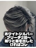 韓国風ホワイトシルバーバレイヤージュ町田美容室