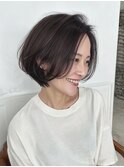 ミルクティーブロンド/ダークブルー/デジタルパーマ/柏の葉