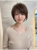 レイヤーショートボブ/韓国風/20代30代40代50代/顔周りカット