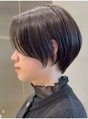 表参道白髪ぼかしマッシュショートヘアッシュベージュ40代50代