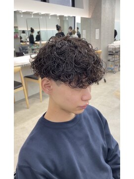 ノードオム 栄(NODE HOMME) 名古屋栄メンズカットラウンドマッシュ波巻きスパイラルパーマ