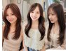 【ダメージを抑えて叶える透明感】カット+ブリーチなしダブルカラー+2STEP TR