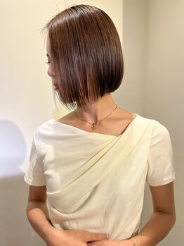 Helia 木曽川 髪質改善/縮毛矯正/白髪ぼかし【ヘリア】【10/2OPEN(予定)】の写真/【脱白髪染め】明るい白髪染め＆白髪ぼかし★ツンとした匂いなしで快適に大人可愛い透明感カラーを♪