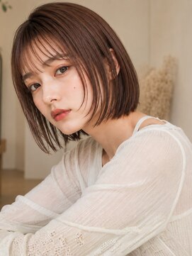 リッチ 横須賀中央店(Rich) ベージュカラー ショートボブ 顔周りカット 前髪カット 髪質改善