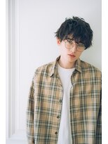 クラウドマッシュ　フェザーマッシュ　コンマヘア メンズパーマ