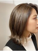 ハイトーングレージュボブ