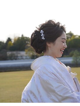 ヘアセットサロンエッジ(Edge) 花嫁様の白無垢ルーズシニヨン