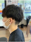 マッシュ　ツーブロック　波巻き　6