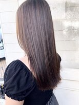 アミュレ(Amule)&nbsp;縮毛矯正でつくる透明感艶髪セミロング髪質改善梅ヶ丘豪徳寺30代