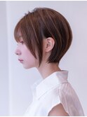 チョコレートカラー/大人ガーリーショートボブ/モードプリカール