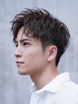 スパイキーショートパーマツイストスパイラルパーマビジネスヘア