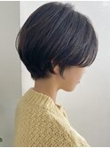 大人ショートボブショートカットココアアッシュくびれミディ