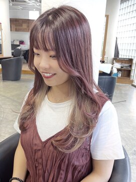 グランデ(GRANDE) ロングレイヤー/イヤリングカラー/ボルドー/艶カラー/ベージュ