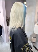 ☆ホワイトブロンド×水色