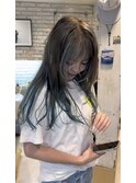 レイヤーカットミニボブウルフカット黒髪ネビージュ小顔ワンレン